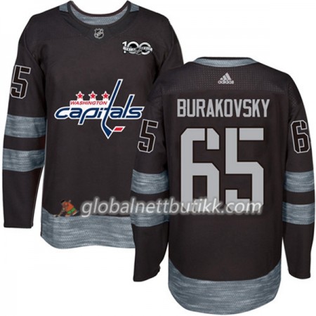 Washington Capitals Hockeydrakt Andre Burakovsky 65 1917-2017 100th Anniversary Svart Adidas Authentic - Herre
